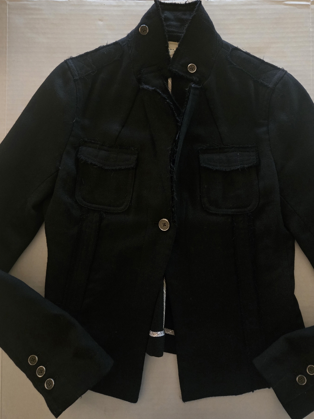 BANANA REPUBLIC 100% Wool Black Blazer